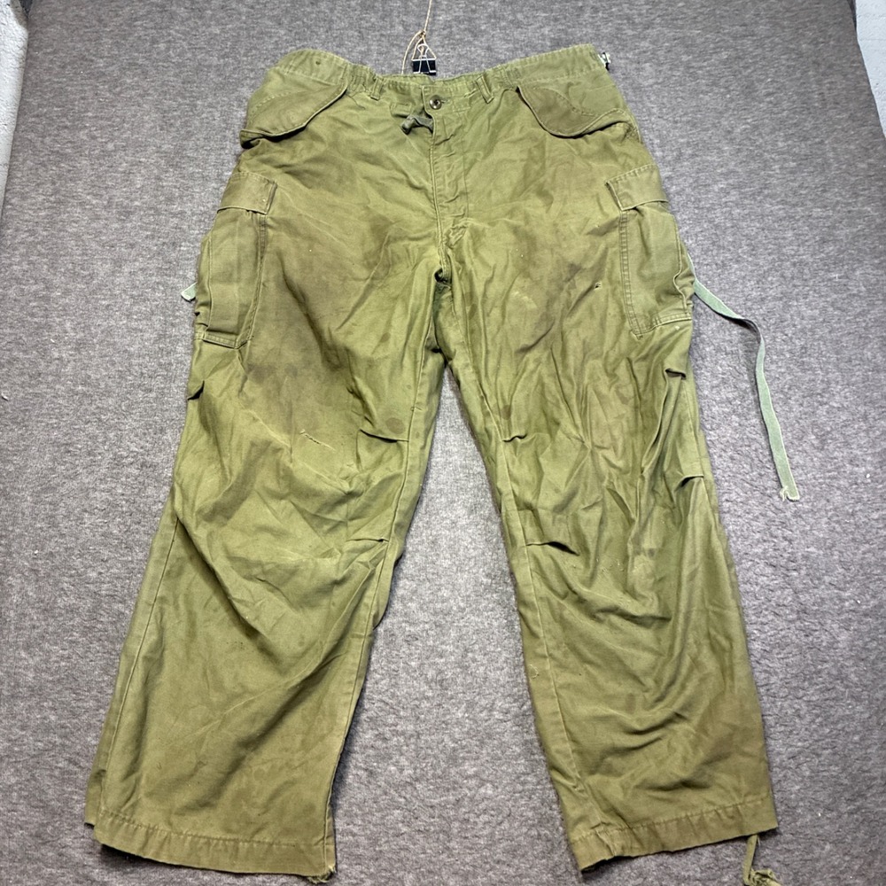Vintage Paratrooper Cargo Pants‎ Men 36x28 Green Distressed Military USA Baggy